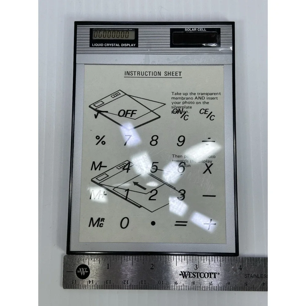 Vintage Photo Insertable Solar Calculator New‎ Old Stock